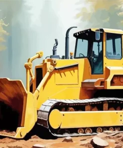 Bulldozer Tractor Diamond Painting