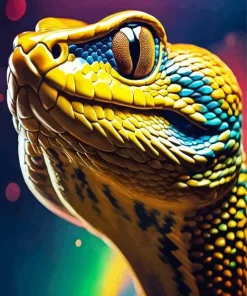 Burmese Python Head Diamond Painting