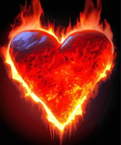 Burning Heart Diamond Painting