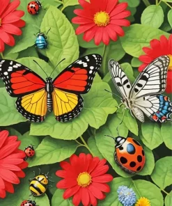 Butterflies And Ladybugs Diamond Painting