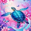Butterflies And Turtle Diamond Painting