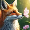 Butterfly And Fox Diamond Painting