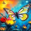 Butterfly And Ladybug Diamond Painting