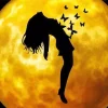 Butterfly Girl Silhouette Diamond Painting