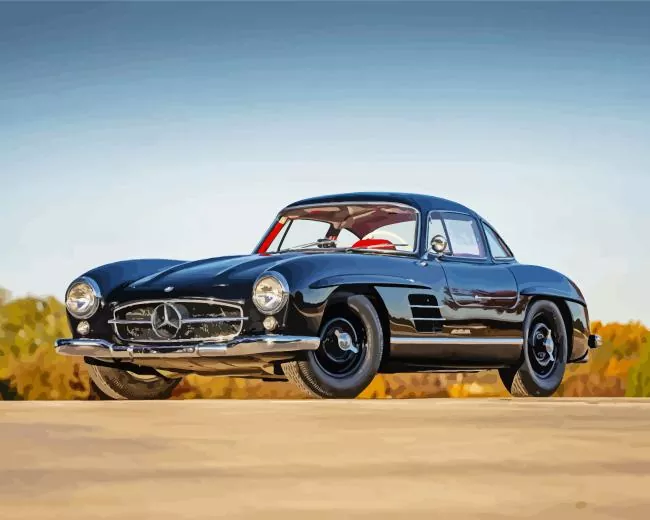 classic black mercedes Diamond Paintings Classic Black Mercedes Diamond Painting