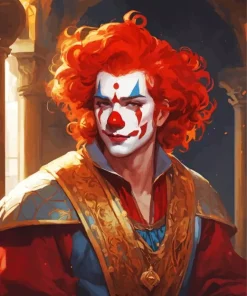 Clown With Ginger Hair Diamond Painting