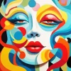 Colorful Abstract Face Art Diamond Painting