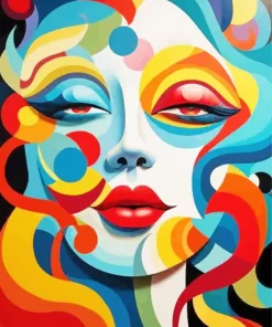 Colorful Abstract Face Art Diamond Painting