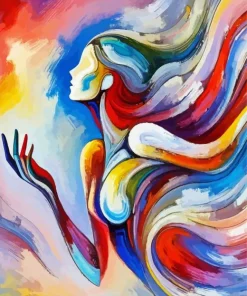 Colorful Abstract Woman Art Diamond Painting