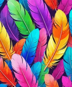 Colorful Bird Feather Diamond Painting