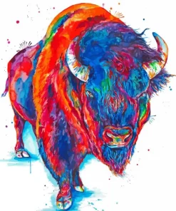 Colorful Bison Art Diamond Painting