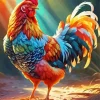 Colorful Chicken Bird Diamond Painting