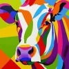 Colorful Cow Pop Art Diamond Painting