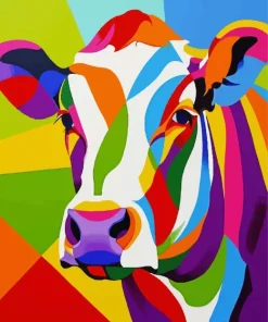 Colorful Cow Pop Art Diamond Painting