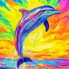 Colorful Dolphin Jumping Diamond Painting