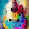 Colorful Guitar Art Diamond Painting