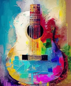 Colorful Guitar Art Diamond Painting