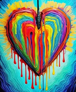Colorful Heart Art Diamond Painting