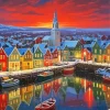 Colorful Houses In Norway Diamond Painting