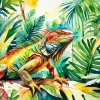 Colorful Iguana Diamond Painting