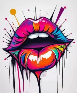Colorful Lips Art Diamond Painting