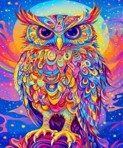 Colorful Mandala Owl Art Diamond Painting