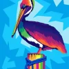 Colorful Pelican Diamond Painting
