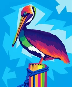 Colorful Pelican Diamond Painting