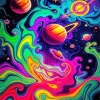 Colorful Psychedelic Space Art Diamond Painting