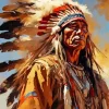 Comanche Native American Indian Cheif Diamond Painting