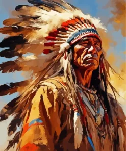 Comanche Native American Indian Cheif Diamond Painting