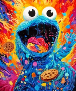 Cookie Monster Art Diamond Painting