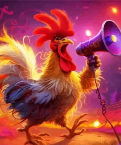 Cool Funny Chicken Art Diamond Painting