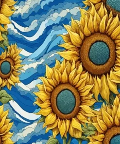 Cool Sunflowers Field Diamond Painting