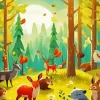 Cute Forest Animals Diamond Painting