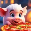 Cute Funny Pig Eating Diamond Painting