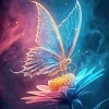 fantasy Butterfly On Flower Diamond Painting