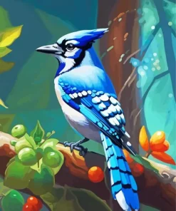Florida Blue Jay Diamond Painting