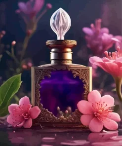 Flower Perfume Bottle Art Diamond Painting