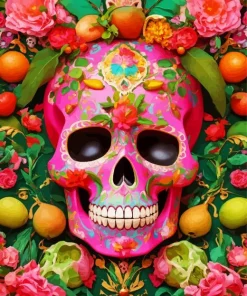 Flowers Skull Art Diamond Painting