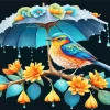 Flowers Umbrella Diamond Painting