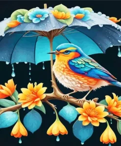 Flowers Umbrella Diamond Painting