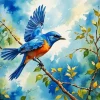 Flying Blue Bird Art Diamond Painting