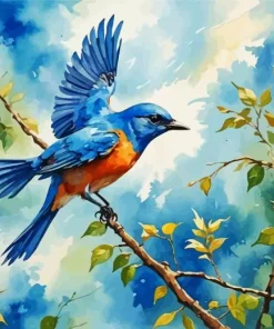 Flying Blue Bird Art Diamond Painting