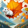 Flying Mouse Fall Diamond Painting