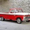 Ford Pickup Red And White Diamond Painting