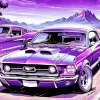 Ford Purple Car Diamond Painting