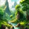 Forest River Diamond Painting