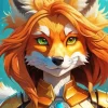 Fox Female Art Diamond Painting