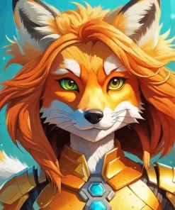 Fox Female Art Diamond Painting